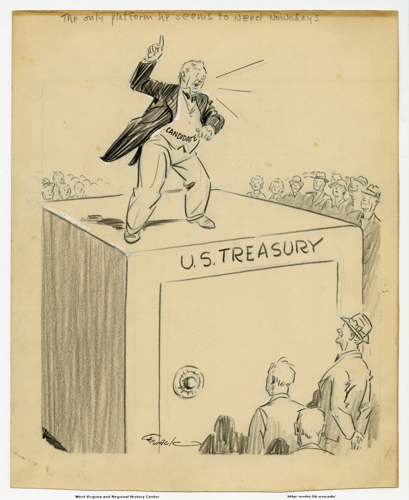 (The only platform he seems to need nowadays.) (candidate) (U.S. Treasury)  